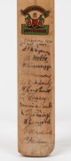 AUSTRALIA v ENGLAND, Third Test, Lords July 1930: Clarrie Grimmett's souvenir Gunn & Moore "Special" miniature bat, signed by the ENGLAND team to the front of the blade, and signed by the AUSTRALIAN team to the back. Provenance: The Clarrie Grimmett Colle - 2