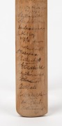 AUSTRALIA v ENGLAND, Third Test, Lords July 1930: Clarrie Grimmett's souvenir Gunn & Moore "Special" miniature bat, signed by the ENGLAND team to the front of the blade, and signed by the AUSTRALIAN team to the back. Provenance: The Clarrie Grimmett Colle - 4