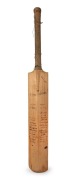 CLARRIE GRIMMETT'S 1930 ASHES TOUR BAT A Spalding "W.H. Ponsford AUSTRALIAN XI EXTRA SPECIAL" cricket bat, signed in the ownership position by Clarrie Grimmett and used by him during the Test Matches; signed in pen by the Australians Jack Ryder (1930 team