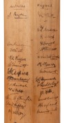 CLARRIE GRIMMETT'S 1930 ASHES TOUR BAT A Spalding "W.H. Ponsford AUSTRALIAN XI EXTRA SPECIAL" cricket bat, signed in the ownership position by Clarrie Grimmett and used by him during the Test Matches; signed in pen by the Australians Jack Ryder (1930 team - 2