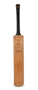 CLARRIE GRIMMETT'S 1934 ASHES TOUR BAT A Gradidge "Super Imperial Driver" cricket bat, signed in the ownership position by Clarrie Grimmett and used by him during the Test Matches; signed in pen by the Australians Woodfull, Chipperfield, Oldfield, Brown, - 3