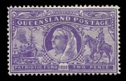 QUEENSLAND: 1900 (SG.263-4) Boer War Patriotic Fund pair, (2) Mint. Cat.&pound;500.