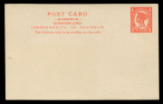 QUEENSLAND - Postal Stationery : POSTAL CARDS: 1911 1d Four Corners stamp design, with admonition in italics 'The Address only to be written on this side' added as the Fourth Line of Heading, on cream stock, two examples, one unused and the other addresse