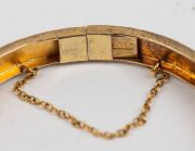 FISCHER of Geelong antique 15ct yellow gold bangle with engraved decoration, 19th century, ​​​​​​​6.2cm wide, 7 grams - 5