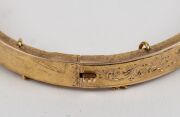 FISCHER of Geelong antique 15ct yellow gold bangle with engraved decoration, 19th century, ​​​​​​​6.2cm wide, 7 grams - 6