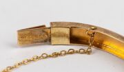 FISCHER of Geelong antique 15ct yellow gold bangle with engraved decoration, 19th century, ​​​​​​​6.2cm wide, 7 grams - 7