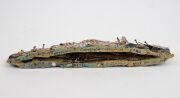 ROBERT RAPSON (New Zealand) painted and glazed ceramic shipping sculptures, (19 pieces), most signed, the ship 42cm long - 4
