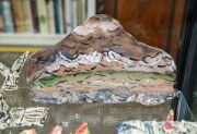 ROBERT RAPSON (New Zealand) painted and glazed ceramic shipping sculptures, (19 pieces), most signed, the ship 42cm long - 6