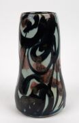MITSUO SHOJI&nbsp;pottery sauce pourer and two pottery vases, (3 items), each signed to the base, with accompanying documentation, the largest 22cm high - 9
