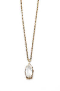 VARIOUS: Including 9ct gold medallion; 9ct gold brooch sapphire and seed pearl brooch; heart lock; necklace with pendant; pendants (2); earring; bracelet; tie clip and cameo.