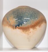 Seven assorted Australian studio pottery vases including COL LEVY, ​​​​​​​the largest 24cm high - 4