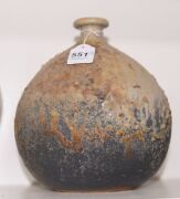 Seven assorted Australian studio pottery vases including COL LEVY, ​​​​​​​the largest 24cm high - 8
