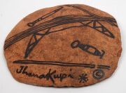 GLORIA FLETCHER THANCOUPIE stoneware bowl with oxide decoration, incised signature to base "Thancoupie", 34cm wide - 6