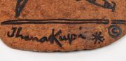 GLORIA FLETCHER THANCOUPIE stoneware bowl with oxide decoration, incised signature to base "Thancoupie", 34cm wide - 7