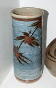 Nine assorted pottery vases including ERIC JUCKERT grape vase, the largest 28cm high - 4