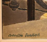 CRESSIDA CAMPBELL (1960 - ), Interior with Daffodils, 2010, unique woodblock (watercolour on incised plywood), signed lower left "Cressida Campbell", Rex Irwin Art Dealer label verso with exhibition details, 50 x 33cm, 42 x 26cm overall - 3