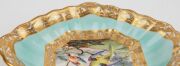 DERBY antique English porcelain sweet meat dish, beautifully painted with exotic birds in landscape, early 19th century, red factory mark to base, ​​​​​​​28cm wide - 4