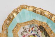 DERBY antique English porcelain sweet meat dish, beautifully painted with exotic birds in landscape, early 19th century, red factory mark to base, ​​​​​​​28cm wide - 5