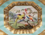 DERBY antique English porcelain sweet meat dish, beautifully painted with exotic birds in landscape, early 19th century, red factory mark to base, ​​​​​​​28cm wide - 6