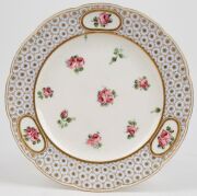 Three antique cabinet plates by Sevres, Swansea and other, 19th century, the largest 24.5cm wide - 4