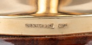 THE WILLIAMSTOWN CUP, 1933 gold cup, engraved "Won By F.E. SHILLABEER & S.E. BAILEY'S, SHADOW KING, Ridden By A. E. BREASLEY" made by THOMAS GAUNT of Melbourne, stamped "T. GAUNT & Co. 15ct", blackwood base also bearing Gaunt's maker's mark, 34cm high ove - 2