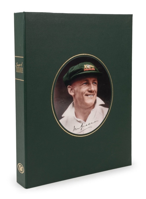 DON BRADMAN, signature in deluxe leather-bound edition of "Images of Bradman" by Allen & Kemsley [Bradman Museum, 1994], limited edition of 974 copies, in presentation box.