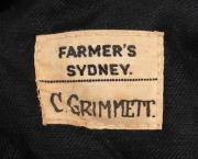 CLARRIE GRIMMETT'S AUSTRALIAN BAGGY GREEN CAP dated 1931-32, Test Match Series against South Africa in Australia, November 1931 to February 1932; green wool with the coat of arms embroidered with gold and silver wire and coloured thread; with the embroide - 3