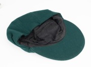 CLARRIE GRIMMETT'S AUSTRALIAN BAGGY GREEN CAP dated 1931-32, Test Match Series against South Africa in Australia, November 1931 to February 1932; green wool with the coat of arms embroidered with gold and silver wire and coloured thread; with the embroide - 4