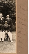 1938 AUSTRALIAN CRICKET TEAM IN GREAT BRITAIN: Superb large format original photograph mounted with printed team members' names in lower margin, fully signed by all 18 in the left and right margins including Don Bradman, Stan McCabe, Sid Barnes, Bill O'Re - 3