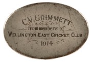 CLARRIE GRIMMETT'S AUSTRALIAN COMMONWEALTH PASSPORT issued in 1926, renewed in 1930 and again in 1934 for each of Grimmett's Australian Test Tours to England; with 13 pages of visas for various European ports-of-call, as well as Colombo, North America and - 3