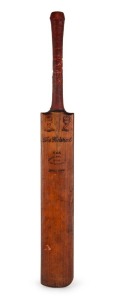 A MATCH-USED BAT SIGNED BY BRADMAN AND HIS NSW STATE XI TEAM AT BATHURST - 15th OCTOBER 1931 A full-size Federal Bat Company "The Federal" bat, dated on the back of the blade "BATHURST 15.10.31" and signed by the whole visiting team: Don Bradman (Captain)