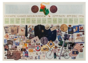 OLYMPIC GAMES MELBOURNE Great Moments pictorial display, limited edition (#262/550) featuring the original signatures of 13 gold medallists including Shirley Strickland, Betty Cuthbert, Norma Croker, Ian Browne, Lorraine Crapp, Murray Rose, John Henricks. With GM CofA; overall 65 x 92cm.