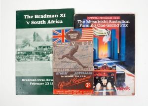 INTERNATIONAL ATHLETICS MEETING: SYDNEY, 5th December 1956: British Empire & Commonwealth v U.S.A.: The official programme, extensively signed to the front cover by members of the USA Team including Deacon Jones (3000meters), Arnie Sowell (800 meters), Mi