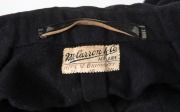 SOUTH AUSTRALIAN CRICKET ASSOCIATION, Clarrie Grimmett's blazer, early design in black wool with yellow, red and black trim, applied with monogrammed initials of the S.A.C.A. embroidered to the pocket in red and yellow thread. Label of McCarron & Co., Ade - 6