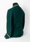 AUSTRALIAN 1935-36 TEST TEAM BLAZER, Clarrie Grimmett's Test blazer worn for the tour of South Africa; green wool with yellow trim, embroidered with the Australian coat of arms in gold and silver wire and coloured thread incorporating the dates "1935-36"; - 5