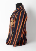 SOUTH AUSTRALIAN CRICKET ASSOCIATION, Clarrie Grimmett's blazer, blue wool with red and yellow stripes, embroidered with the initials of the South Australian Cricket Association and their logo in red, gold, black and white thread, circa 1939/40. Label of - 4