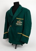 1948 LONDON OLYMPICS: Australian Team blazer. Green wool with gold trim, coat of arms and "OLYMPIC GAMES 1948"&nbsp;embroidered to pocket. Ownership label sewn behind left lapel "4416 - Armstrong". - 3