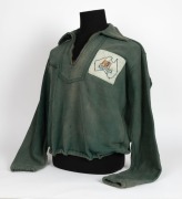 1948 LONDON OLYMPICS: Jim Armstrong's Australian Team green tracksuit top. Embroidered Australian map and coat of arms to left breast; MSD Olympic label at collar. - 2
