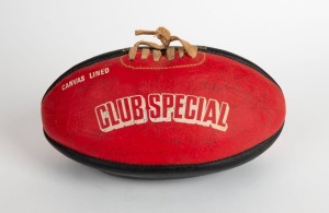 1984/85 Essendon CLUB SPECIAL football signed by numerous members of the team, including Terry Daniher, Simon Madden, Rodger Merrett, Garry Foulds, Alan Ezard, Tony Elshaug, and many others.