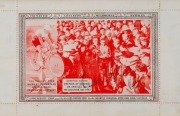 HUBERT OPPERMAN signature on souvenir label, circa 1937,&nbsp;framed 15 x 25cm overall. - 2