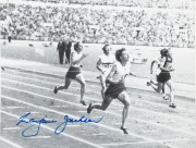 1956 MELBOURNE OLYMPICS: SHIRLEY STRICKLAND, MARJORIE JACKSON & BETTY CUTHBERT five individually signed action photographs of each "Golden Girl", (15 items), each 16 x 20cm. - 3