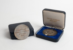 QUEEN'S CUP RACE, BRISBANE, 1977: Two participation medals, produced by the Royal Australian Mint, both offered in original presentation boxes. (2)