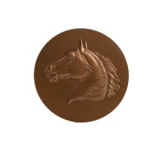 CENT / CINQUATENAIRE / DE LA SOCI&Eacute;T&Eacute; D'ENCOURAGEMENT / POUR / L'AM&Eacute;LIORATION DES RACES / DE / CHEVAUX EN FRANCE / 1833 - 1983, Bronze medal commemorating the 150th Anniversary of the Society for the Encouragement of the Improvement of the Horse Bloodstock - 2