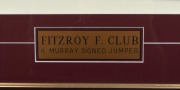 FITZROY FOOTBALL CLUB: Team of the Century commemorative jumper, signed by team great Kevin Murray, together with Certificate of Authenticity. Framed and glazed, overall 110 x 79cm. - 4