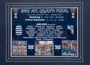 GEELONG CATS: 2007 AFL Grand Final display featuring 23 original signatures&nbsp;of the team, individual photographs and team photographs. Accompanied by Certificate of Authenticity.&nbsp;Framed and glazed, overall 80 x 100cm. - 3