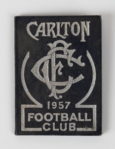 CARLTON FOOTBALL CLUB 1957 member's ticket