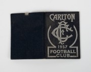 CARLTON FOOTBALL CLUB 1957 member's ticket - 3