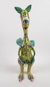 JENNY ORCHARD "Kangaroot" pottery sculpture, inscribed in numerous places, an imposing 60cm high - 3