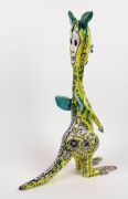 JENNY ORCHARD "Kangaroot" pottery sculpture, inscribed in numerous places, an imposing 60cm high - 6