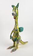 JENNY ORCHARD "Kangaroot" pottery sculpture, inscribed in numerous places, an imposing 60cm high - 2